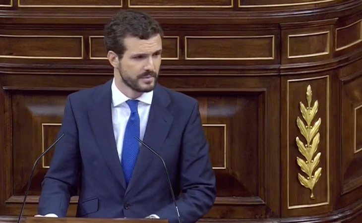 Casado califica al Gobierno de Sánchez como 'ultra' y al líder socialista como 'hombre de paja del nacionalismo'