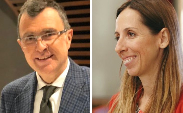 José Ballesta (PP), alcalde de Murcia, y Esther Nevado, concejala socialista que ha denunciado