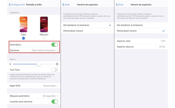 La configuración en Apple, desde 