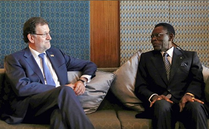 Rajoy, durante un encuentro con Teodoro Obiang