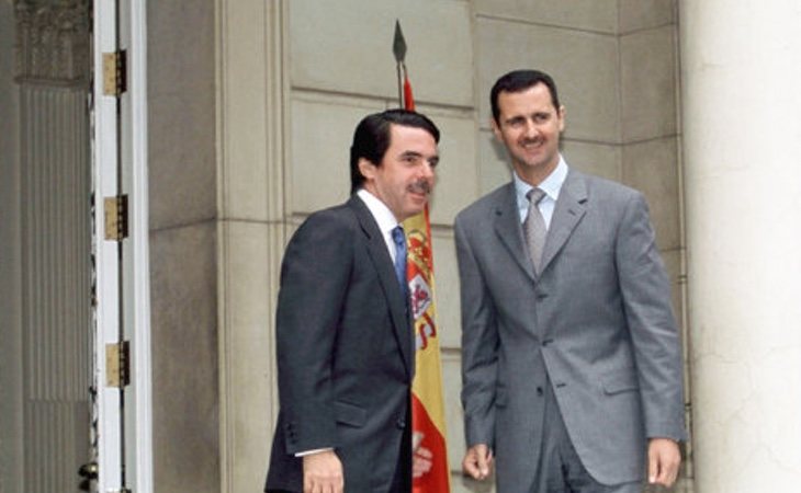 Aznar, junto al dictador sirio Bashar al Assad