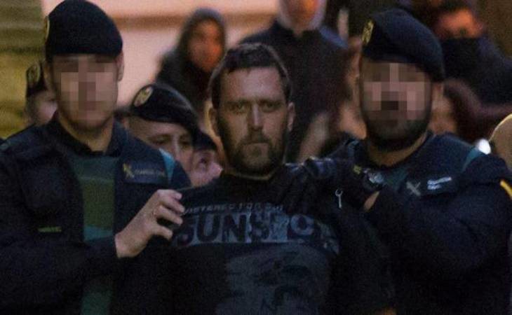 Norbert Feher, alias Igor el Ruso, poco después de ser detenido en 2017, tras matar a tres personas en Teruel - Efe