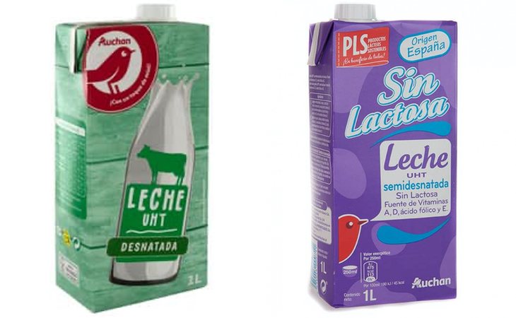 Leche Auchan, de Alcampo