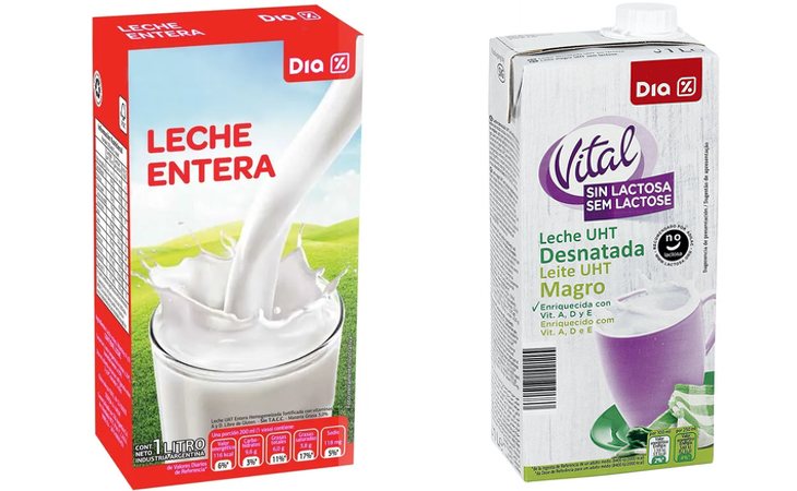 Leche de supermercados Dia