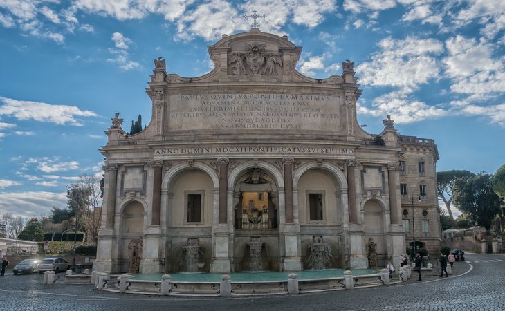 La cinematográfica Fontana dell'Acqua Paola, en Roma