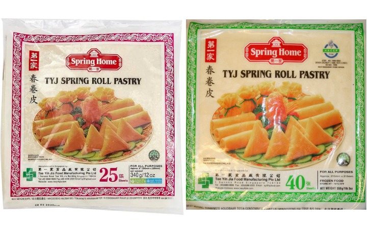 El producto implicado son unas láminas de rollitos de primavera congeladas de la marca Spring Home