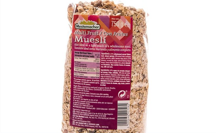 El lote de muesli sobre el que ha alertado sanidad