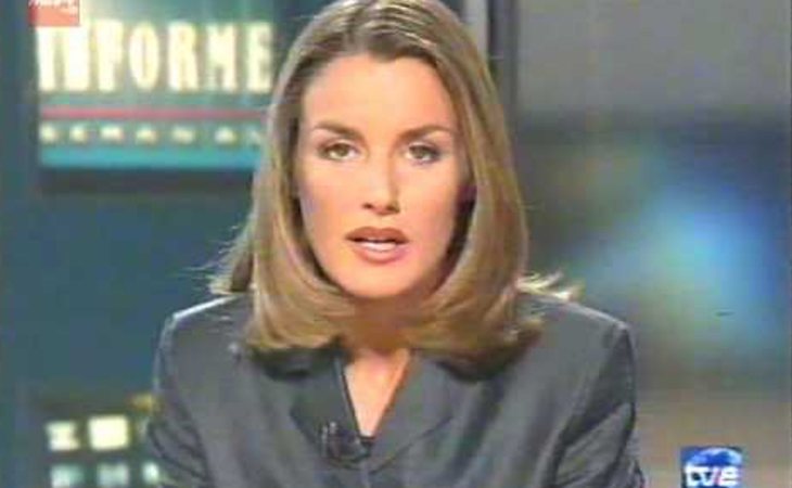 Letizia presentando las noticias de TVE