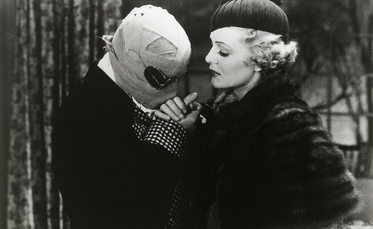 Claude Rains & Gloria Stuart en 'El hombre invisible', de James Whale