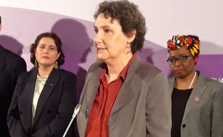 Beatriz Gimeno tomando posesión de su cargo como directora del Instituto de la Mujer