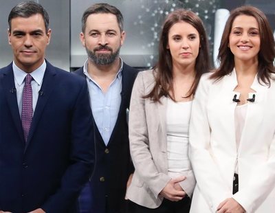 Pedro Sánchez, Santiago Abascal, Inés Arrimadas e Irene Montero, los políticos más follables