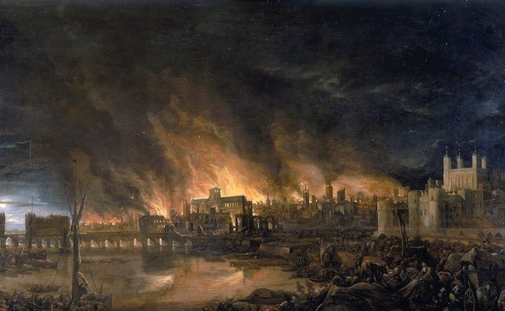 El incendio, conocido como Great Fire of London, fue asolador