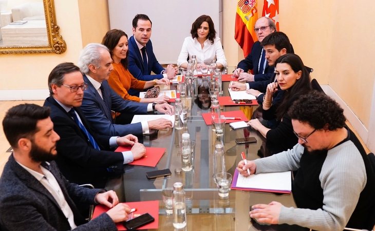 Reunión con los portavoces en la Asamblea de Madrid