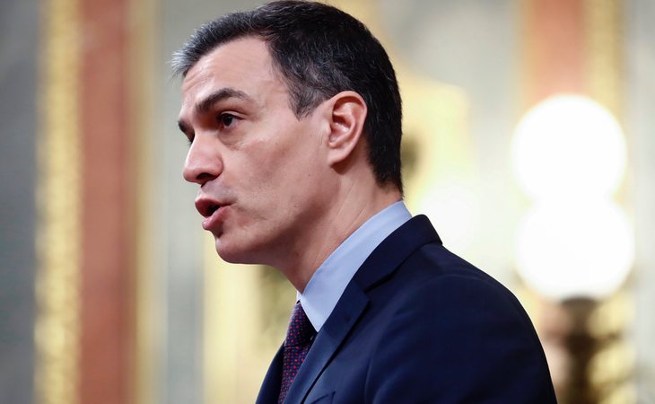 Pedro Sánchez durante su comparecencia en el Congreso por la crisis del coronavirus