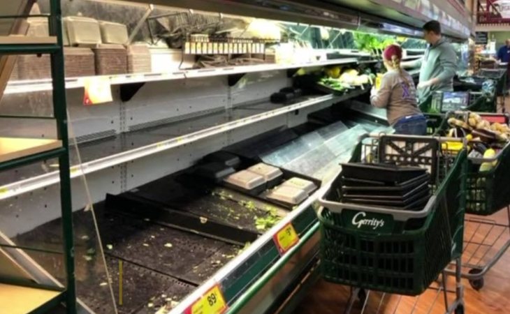 El supermercado tuvo que tirar la comida y desinfectar