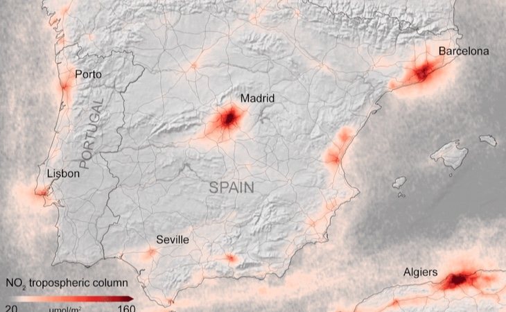 Mapa de España en marzo de 2019