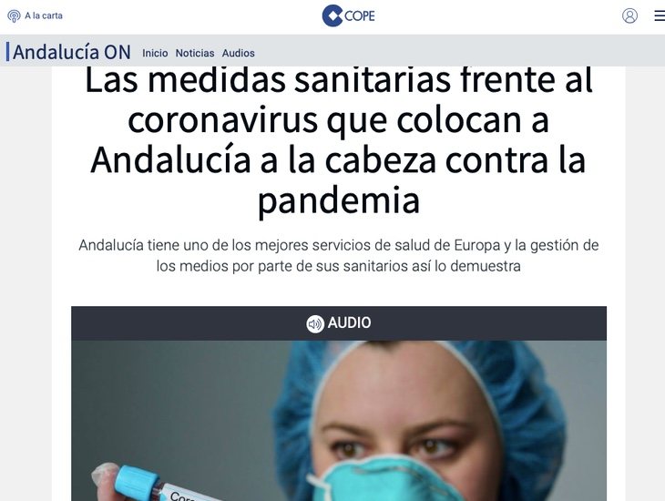 Uno de los artículos financiados por la Junta de Andalucía