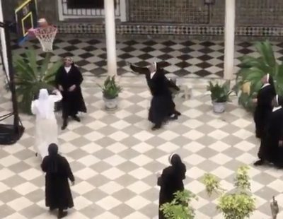 Unas monjas de Sevilla jugando al baloncesto en el convento: el último viral