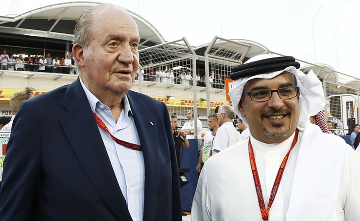 El rey Juan Carlos I y el monarca de Baréin, Hamad bin Isa Al-Khalifa