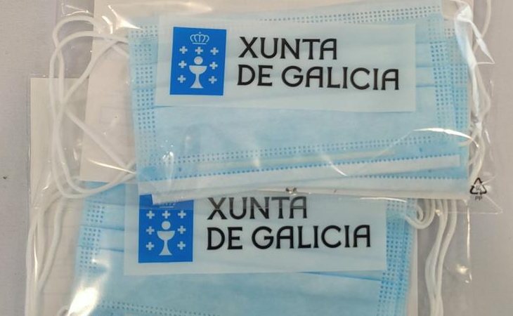 Mascarillas con el logo de la Xunta de Galicia
