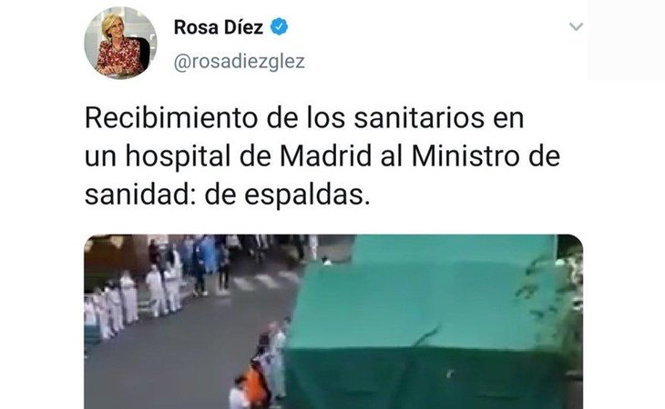 Mensaje de Rosa Díez difundiendo el bulo