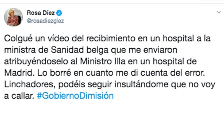 Rectificación y ataque de Rosa Díez