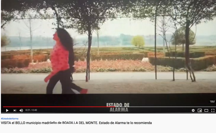 Publicidad (cutre) del Ayuntamiento de Boadilla del Monte en el canal de YouTube de Javier Negre