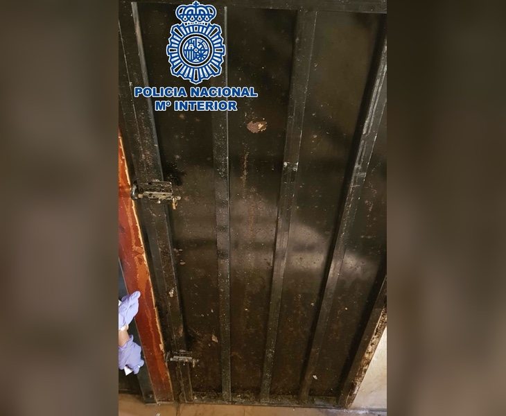 La vivienda donde se encontraba secuestrada la joven