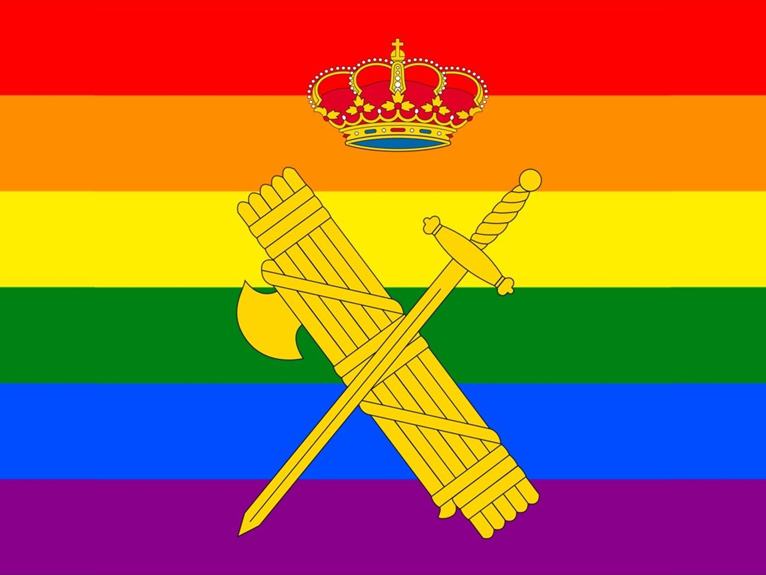 La Guardia Civil se pone la bandera LGTBI en Twitter, que se llena de "lágrimas de facha"
