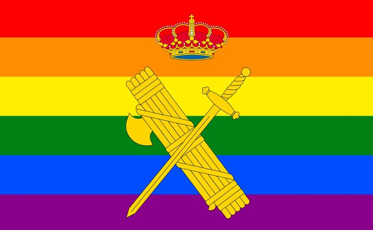 La Guardia Civil ha apollado el Orgullo LGTBI decorando su escudo con los colores del arcoiris