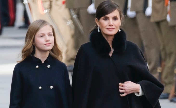 La princesa Leonor y la reina Letizia en la apertura de la legislatura