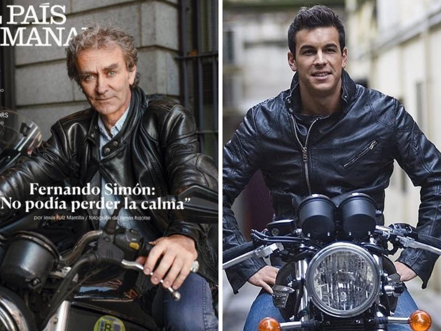 Mario Casas reacciona a las comparaciones virales con Fernando Simón en moto