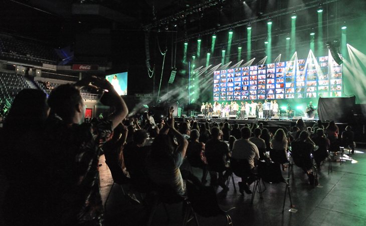 'OT 2020: Díselo a la Vida', uno de los primeros eventos multitudinarios dentro del Wizink Center madrileño, tras la pandemia por la COVID-19