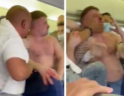 Brutal pelea en un vuelo a Ibiza por dos pasajeros ebrios que se negaban a llevar mascarilla