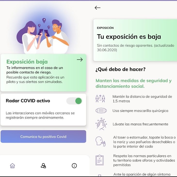 Radar COVID, la aplicación de rastreo de coronavirus en España