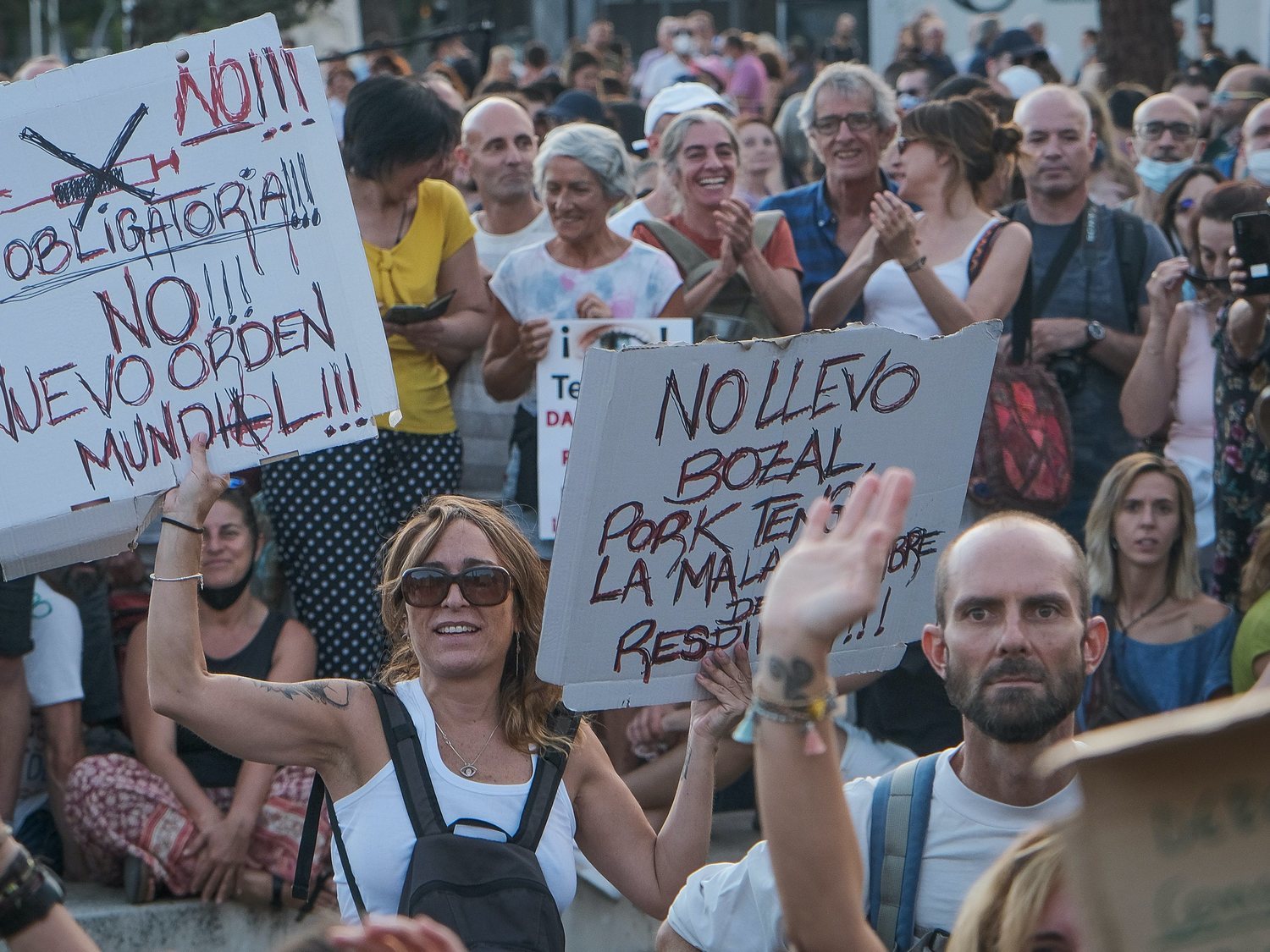 Un manifestante antimascarillas de Colón, ingresado con neumonía por coronavirus