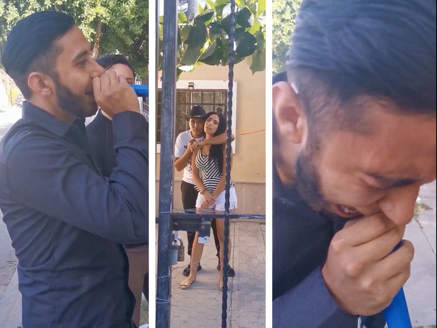 Organiza una serenata ante la casa de su ex... y rompe a llorar al sorprenderla con su nuevo amor