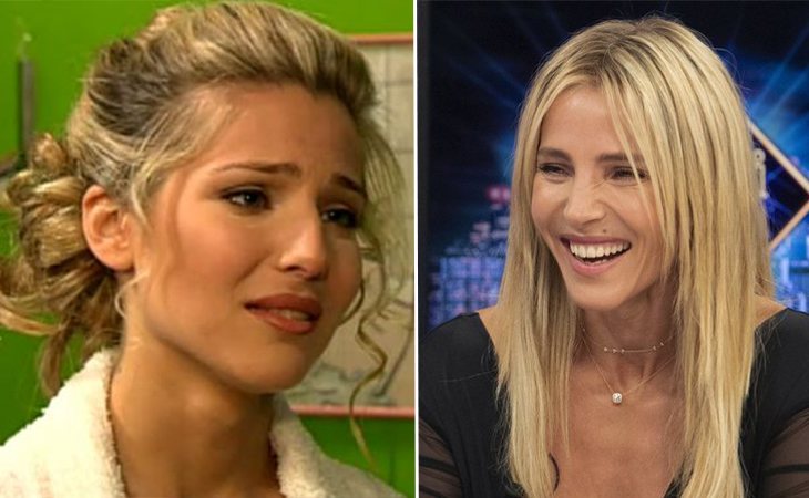 Elsa Pataky en 'Al salir de clase' (izq.) y en la actualidad (der.)