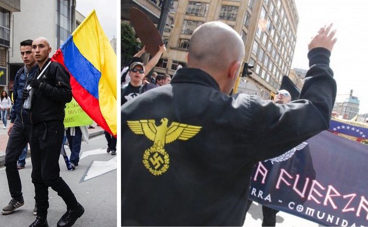 Los nazis colombianos copian todos los elementos estéticos de los grupos europeos