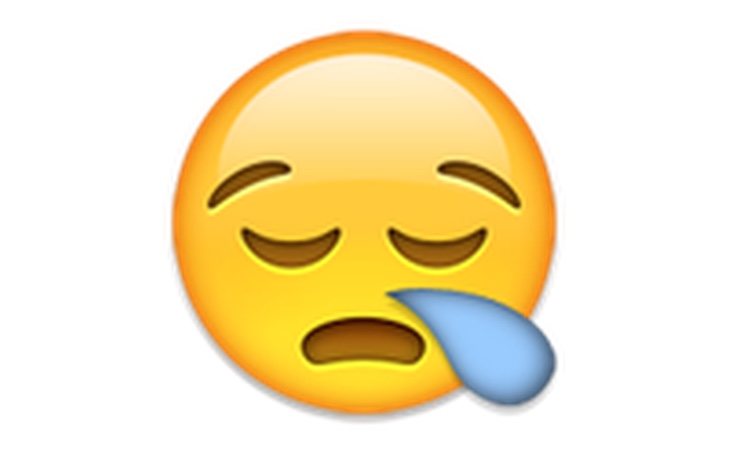 Este emoji no representa una llorando ni tiene gripe