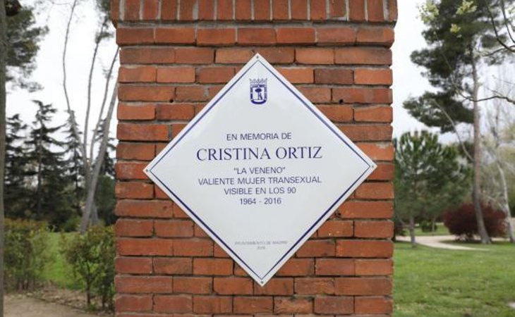 Placa en memoria de Cristina Ortiz, La Veneno