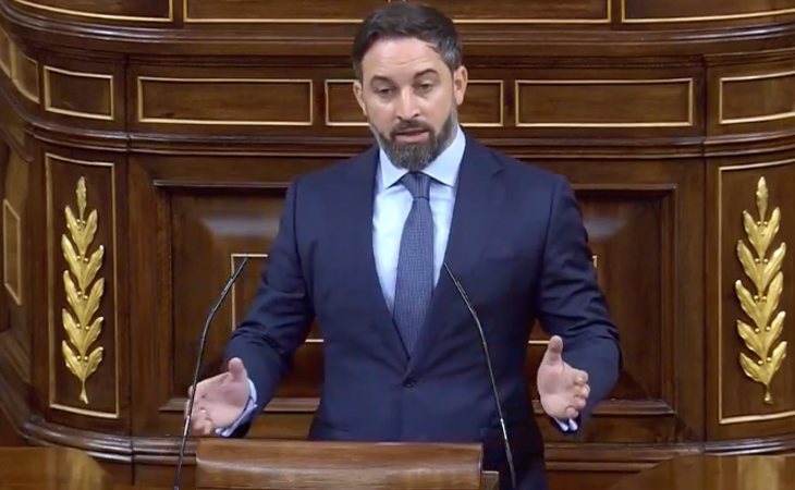 Santiago Abascal responde a Unidas Podemos: 'Señoras de Podemos que avanzan hacia una república feminista, no representan a las mujeres'