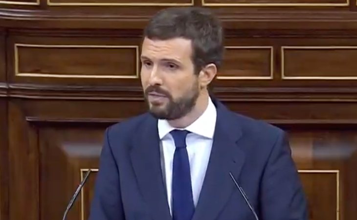 Pablo Casado: 'VOX es el seguro de vida de Sánchez para seguir de inquilino de La Moncloa. Son ustedes la derecha que más gusta a la izquierda'