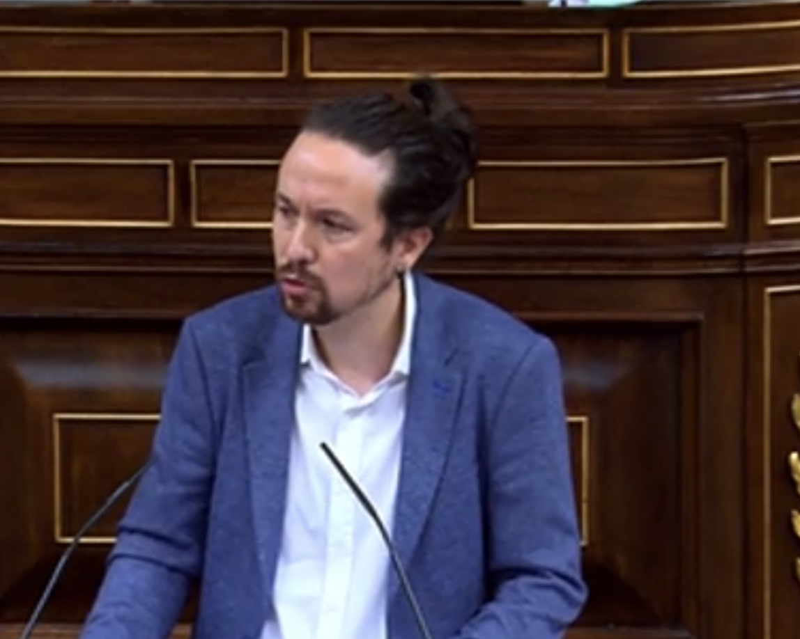 Iglesias invoca la tradición de Cánovas del Castillo y los liberales de Cádiz para que PP y Ciudadanos se alejen de la ultraderecha de VOX