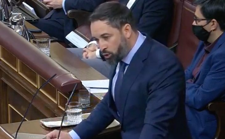 Santiago Abascal (VOX), a Pablo Iglesias: 'Se avergüenza de España y de la bandera. Ataca la libertad de expresión. Para usted España no existe'