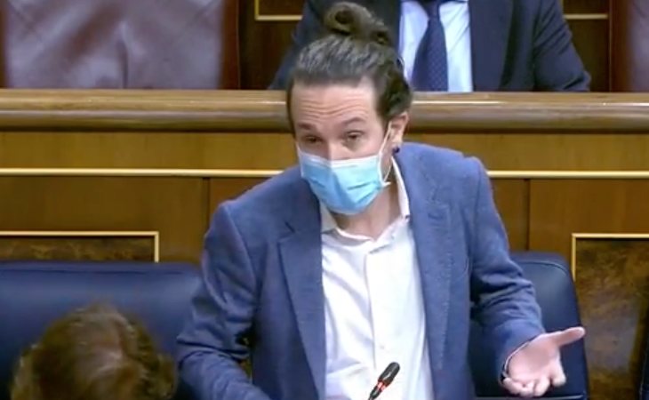 Pablo Iglesias, a Casado: 'Aunque usted quiera ahora ser un líder moderado, no puede serlo y se ve obligado a competir con el señor Abascal'