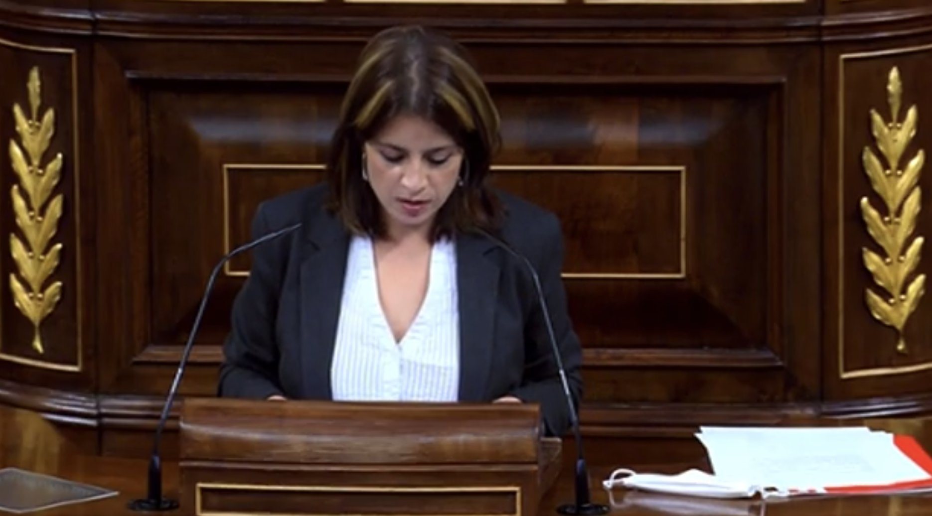 Adriana Lastra: 'Casi cada día, las sedes socialistas sufren destrozos y pintadas'. 'Sus palabras, señor Abascal, generan odio y son responsables ...