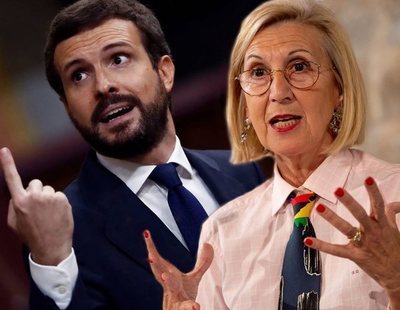 Rosa Díez estalla contra Casado: "No vaya a ser el peón del Ibex para salvar al soldado Sánchez"