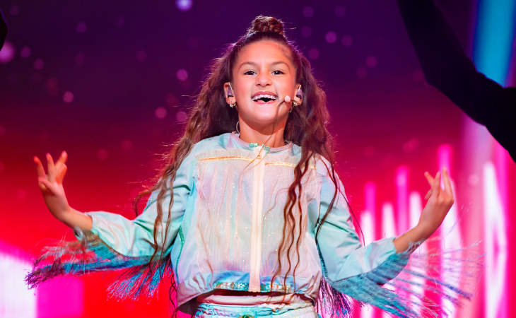 Soleá durante su actuación en el JESC2020