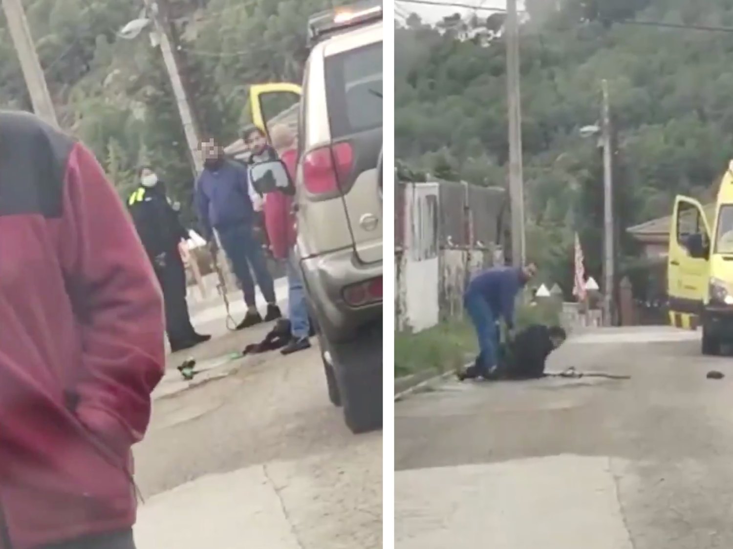 Graban a un policía de Barcelona asfixiando brutalmente a un perro ya inmovilizado hasta la muerte